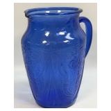 (K) Vintage Hazel Atlas Royal Lace Cobalt Blue 64