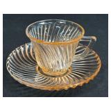 (J) Vintage Federal Glass Company Pink "Diana"