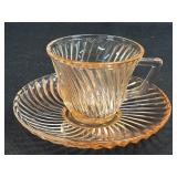 (J) Vintage Federal Glass Company Pink "Diana"