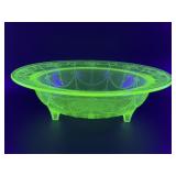 (L) Vintage ANCHOR HOCKING Uranium Glass Cameo