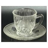 (L) Vintage Jeannette Depression Glass Iris and