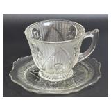 (L) Vintage Jeannette Depression Glass Iris and