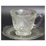 (L) Vintage Jeannette Depression Glass Iris and