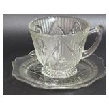 (L) Vintage Jeannette Depression Glass Iris and