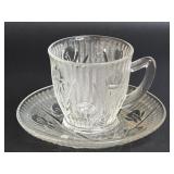 (L) Vintage Jeannette Depression Glass Iris and