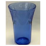 (K) Vintage Hazel Atlas Royal Lace Cobalt Blue 10