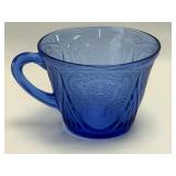(K) Vintage Hazel Atlas Royal Lace Cobalt Blue