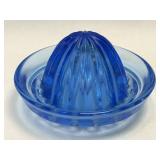 (K) Vintage Edna Barnes Opalescent Blue Citrus