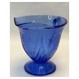 (K) Vintage Hazel Atlas Royal Lace Cobalt Blue