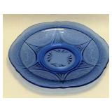 (K) Vintage Hazel Atlas Royal Lace Cobalt Blue