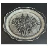 (L) Vintage Jeannette Depression Glass Iris and