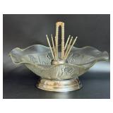 (L) Vintage Jeannette Depression Glass Iris and