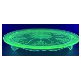(L) Vintage ANCHOR HOCKING Uranium Glass Cameo