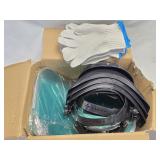 (D) 4- Safety Face Shields & Gloves