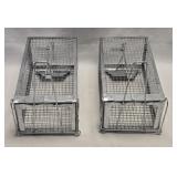 (D) 2- Humane Chipmunk/ Squirrel Traps 10½"x 5½"x