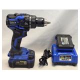 (D) Kobalt 24V Drill, 2 Batteries & Charger