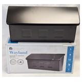 (D) Wayland Black Wall Mounted Mailbox