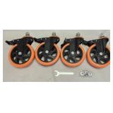 (D) 4 Caster Wheels 5" w/ Brakes