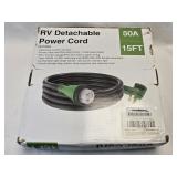 (D) RV Detachable Power Cord 50 Amp 15 Feet