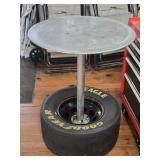 Goodyear Racing Tire Table 30" Wide Aluminum Top