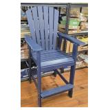 Tall Adirondack Synthetic Navy Blue Chair 28"W