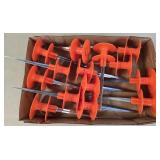 (D) 14 Garden Hose Roller Guide Spikes 9½" Long