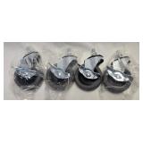 (D) 4 Pcs Locking Caster Wheels 3"