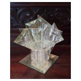 Glass & Mirror Candleholder 8' tall