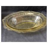 Federal Depression Glass Serving Bowl 10' x 7