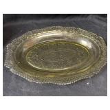 Federal Depression Amber Oval Serving Dish 11