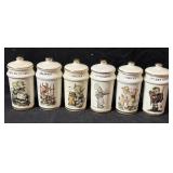 6 Assorted M.J.Hummel Spice Jars