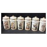 6 Assorted M.J.Hummel Spice Jars