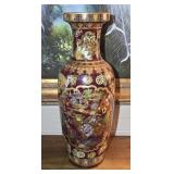Handpainted Porcelain Japanese Vase 24' (repaired