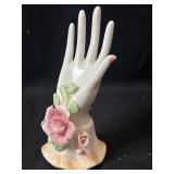 Vintage Porcelain Hand Ring Holder 6'