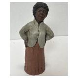 6' Folkart Figurine Signed J.P.