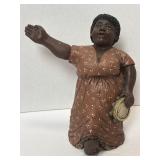 6 1/2' Folkart Figurine Signed J.P.