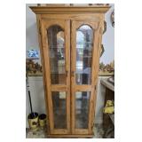 Wooden Display Case w/ Glass Shelves 30½'W 16¾'D