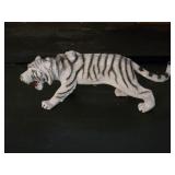 Rubber White Tiger Figure 12'L 4½'H
