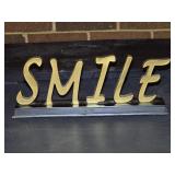 Resin 'Smile' Tabletop Accent Sign 12½'L 4½'H
