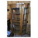 Bow Front Display Cabinet 38'W 15'D 64½'H