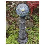 Glass Butterfly Gazing Globe w/ Stand 30' tall