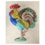 Hand Painted Ceramic Rooster Wall Decor