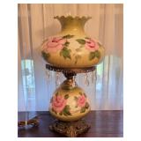 Vintage Green Rose Floral Hand Painted Gone With