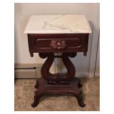 Victorian Style Mahogany Side Table w/ Pedistal