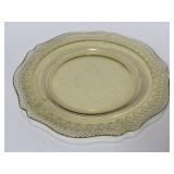 9' Yellow Federal Glass Plate