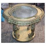 Vintage Hollywood Regency Ornate Gold and Capiz