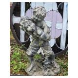 Resin Piggyback Children Statue 31' tall