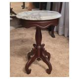 Victorian Marble Top Parlor Table 14'W 20'H
