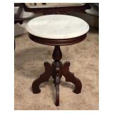 Victorian Marble Top Parlor Table 14'W 18:H