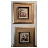 2-Framed Nested Shadowbox Floral Art Prints 1